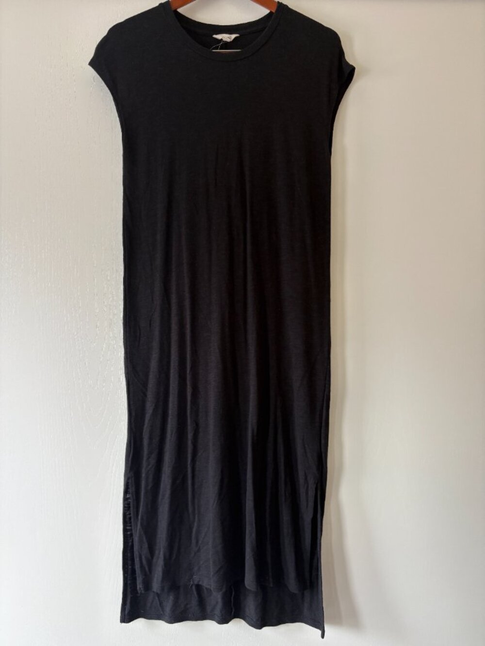 Madewell Sleeveless Black T‑Shirt Midi Dress Small
